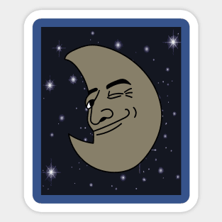 Luminous Moon Half Moon Face Sticker